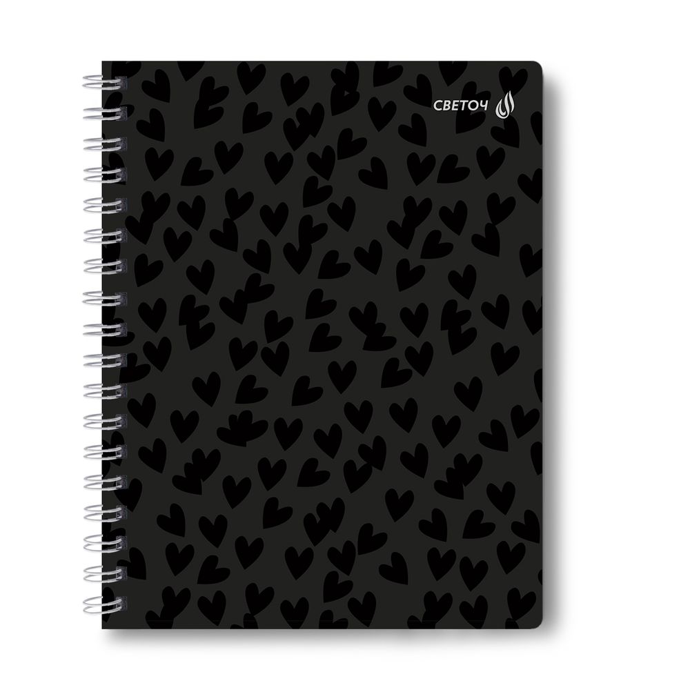 Тетрадь ученическая общая, выборочный УФ лак, A5 48 л. на гребне 65 г/м², белизна 100 %, 8 шт, клетка, 01176 Просто гений, Светоч Т106