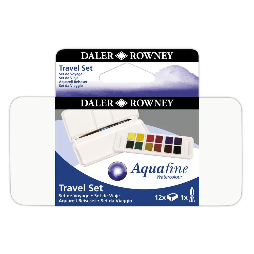 Краска акварель набор Aquafine TRAVEL 12 цв, Daler Rowney D131900001