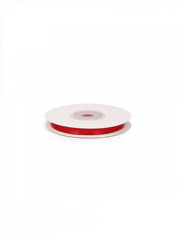 Лента атласная 1-сторонняя 6.0 мм / 22.5±1 метра, 3095 красный, Magic4Hobby