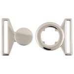 Застежка декоративная металл 65х55 мм, 5 шт, 04 никель, Gamma GH 1075