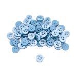 Пуговицы 4 прокола 18L=11 мм, пластик, col.07 голубой, 72 шт, CN2842