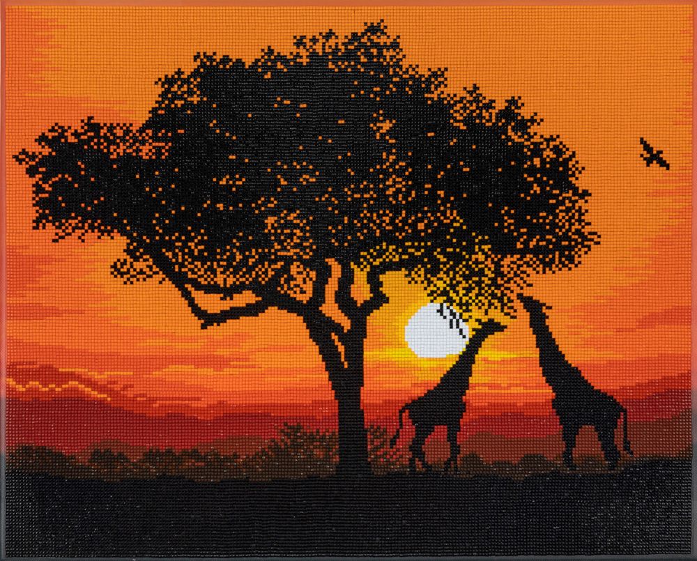 Алмазная (кристальная) мозаика Фрея ALPD-268, на подрамнике Сафари, 50х40 см