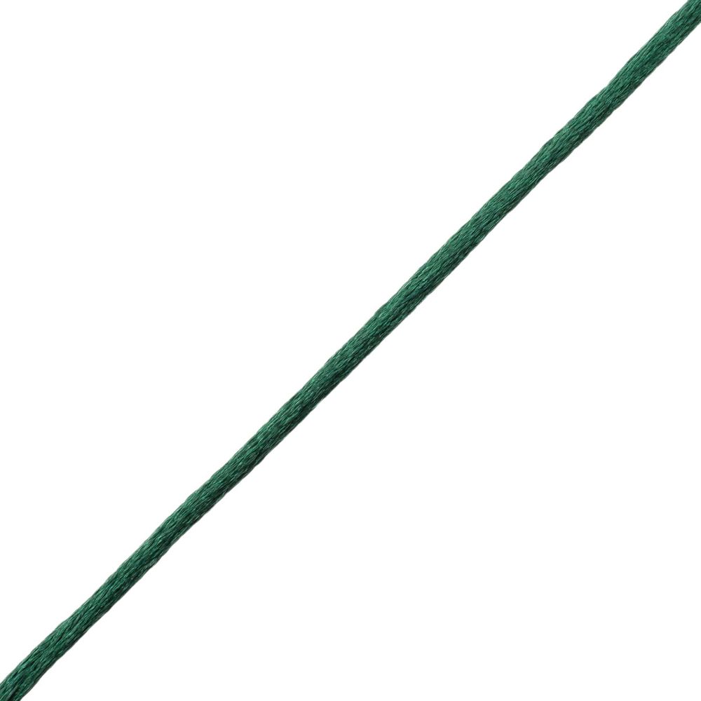 Шнур атласный корсетный ⌀2.0 мм / 45.7 метра, 16 изумрудно-зеленый