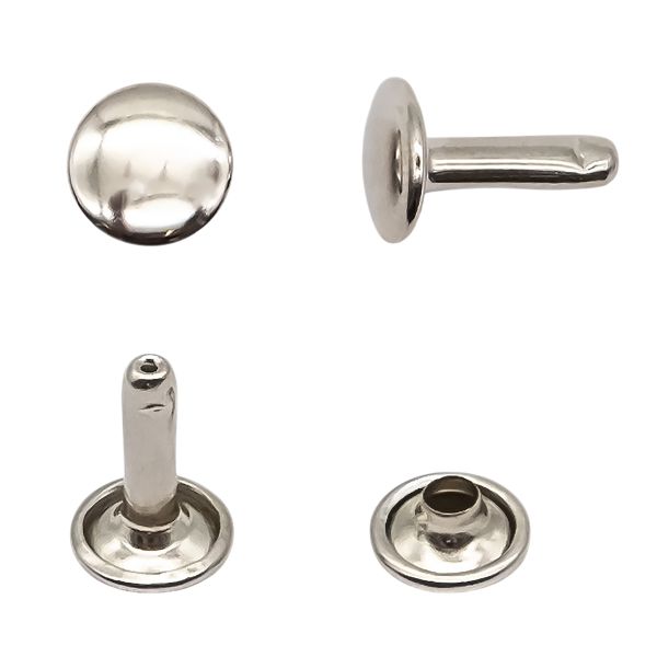 Хольнитены двухсторонние ⌀9 мм, h=12 мм, цв.никель, 200 шт