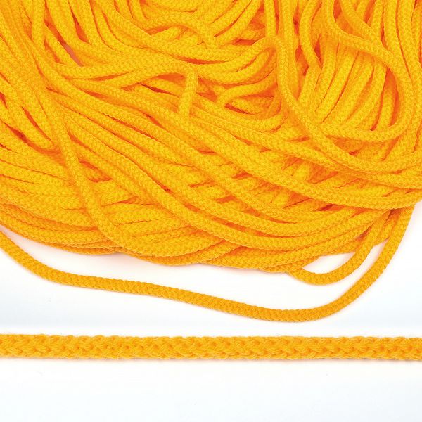 Шнур круглый полиэфир ⌀7.0 мм / 100 метров, 1с-70 желтый