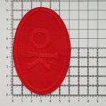 Термоаппликация овал OK 92х60мм (Red (красный)), 2 шт, LA560