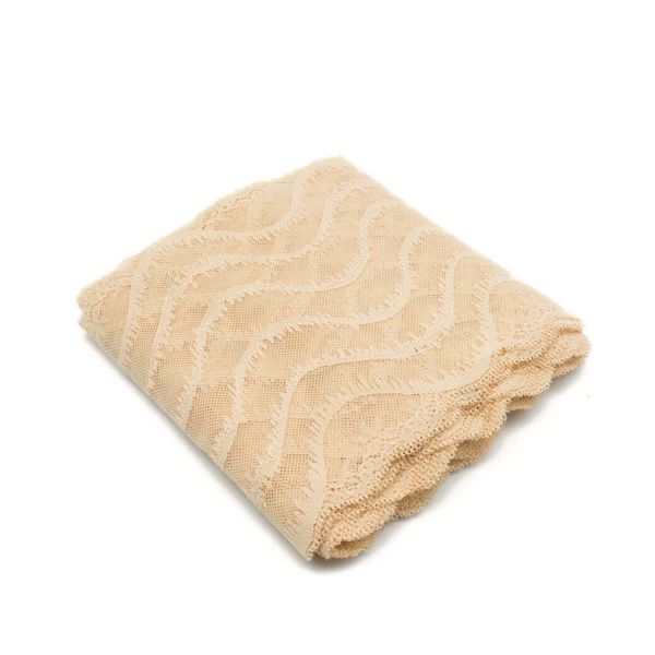 Кружево бельевое эластичное 205 мм / 10 м, бежевый