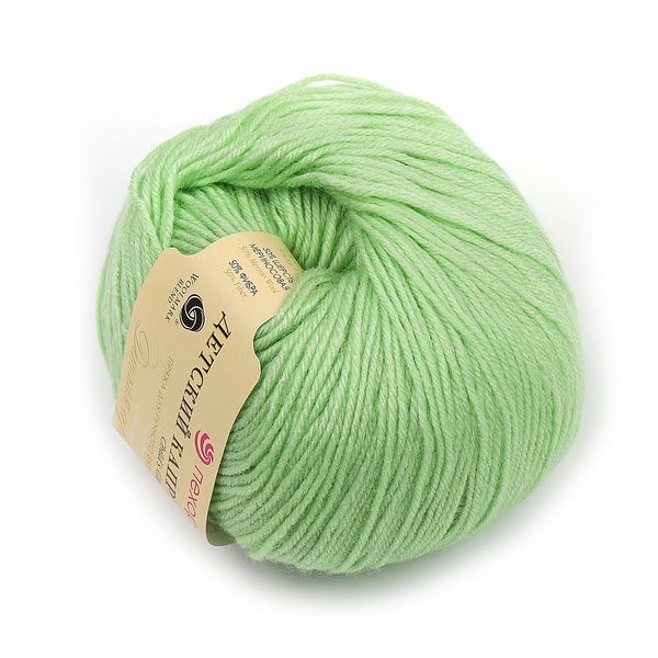 Пряжа Пехорка Детский каприз / уп.10 мот. по 50 г, 225 м, 041 салатовый