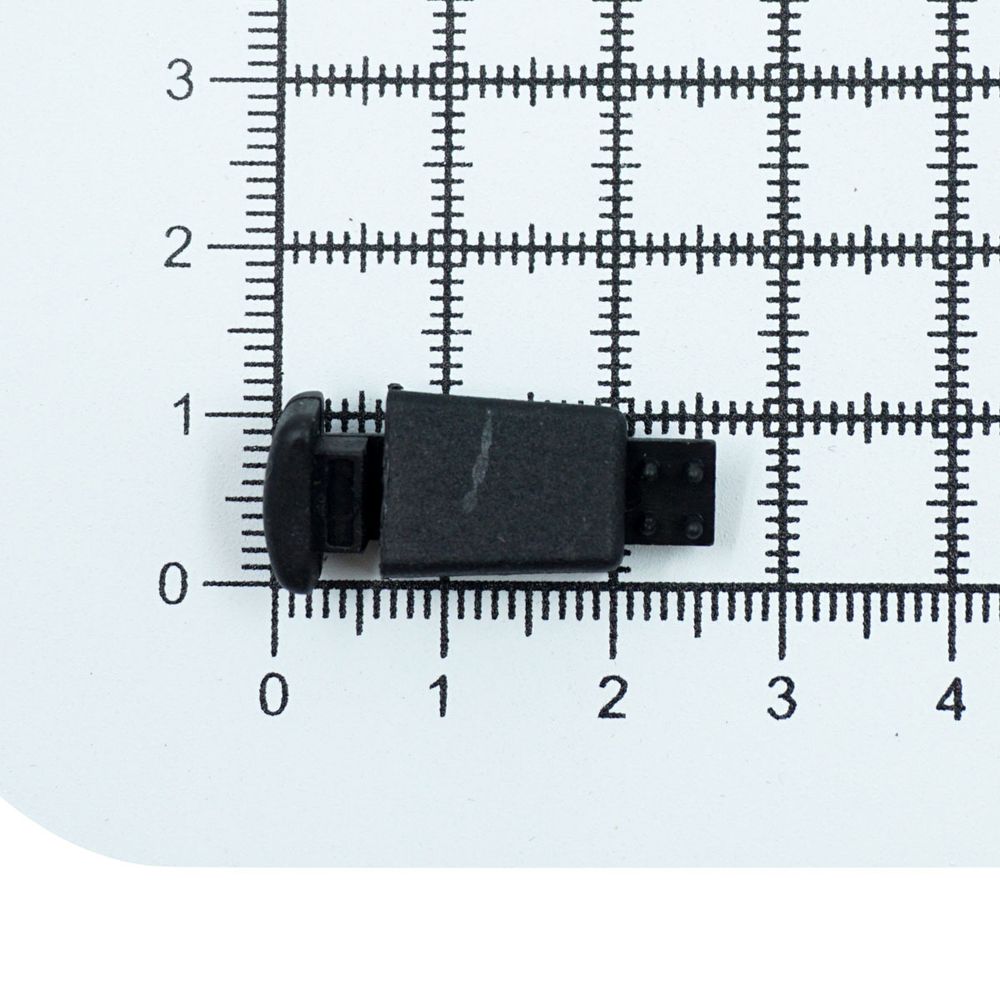 Наконечник для шнура пластик 17х11 мм, ПП, черный, 100 шт