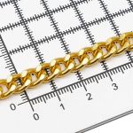 Цепь алюминиевая 9,2х7,2 мм, 10 м, золото