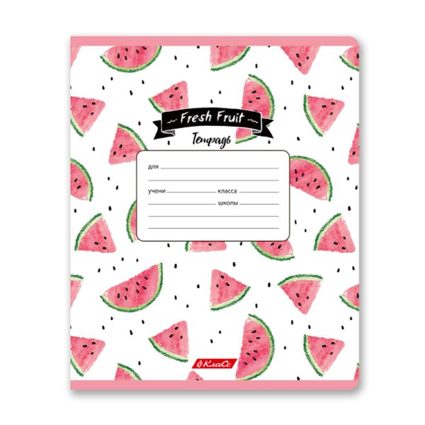 Тетрадь ученическая школьная A5+ 12 л. на скобе 65 г/м², белизна 100%, 25 шт, клетка, 000701 Ягодный микс, Светоч 12ТЕТк-001