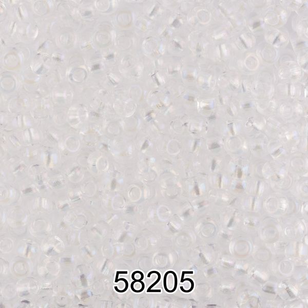 Бисер Preciosa 10/0 (2.3 мм), 500 г, 58205 (Ф285) прозрачный/перламутр