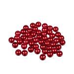 Бусины пластик ⌀10 мм, 50±2 шт, №09 ярко-красный, Zlatka PB-3