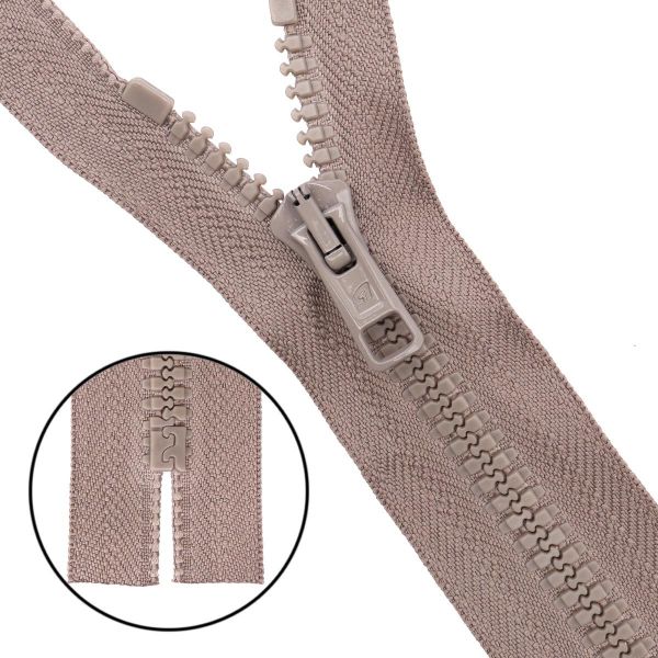 Молния трактор Arta Т6 (6 мм) 1 зам., н/раз., 18 см, цв. 217 серо-коричневый, 10 шт