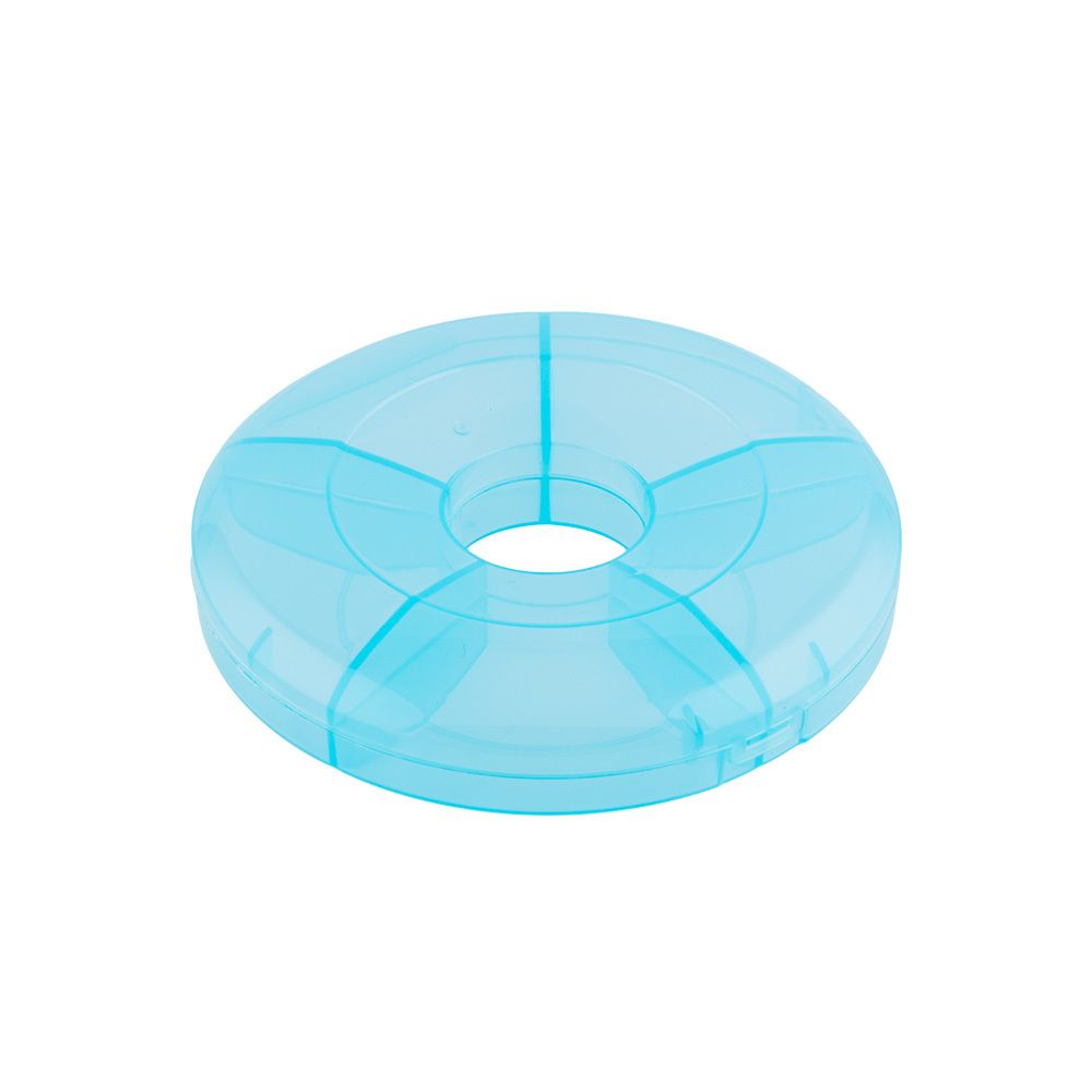 Органайзер для швейных принадлежностей 9.1х9.1х2.1 см, пластик, голубой/прозрачный, Gamma T-37