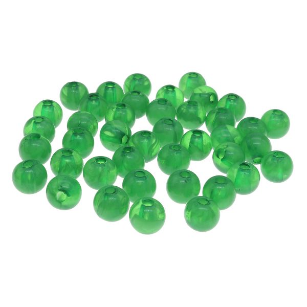 Бусины пластик ⌀8 мм, полупрозрачные, 20 г, 70±4 шт, Astra&Craft (AD053 изумрудный)