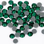 Стразы клеевые стекло 3.2 мм, 360 шт, SS12 №10 изумрудный (Emerald), Zlatka ZRTG-1272