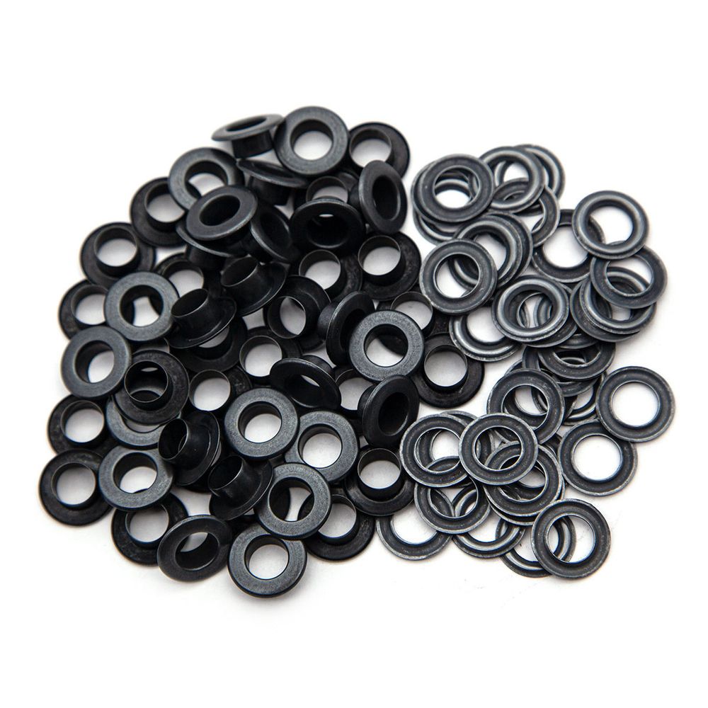 Люверсы металл ⌀_8.0 мм (внутр.), латунь, цв.чернен. плоский, 50 шт, BIG