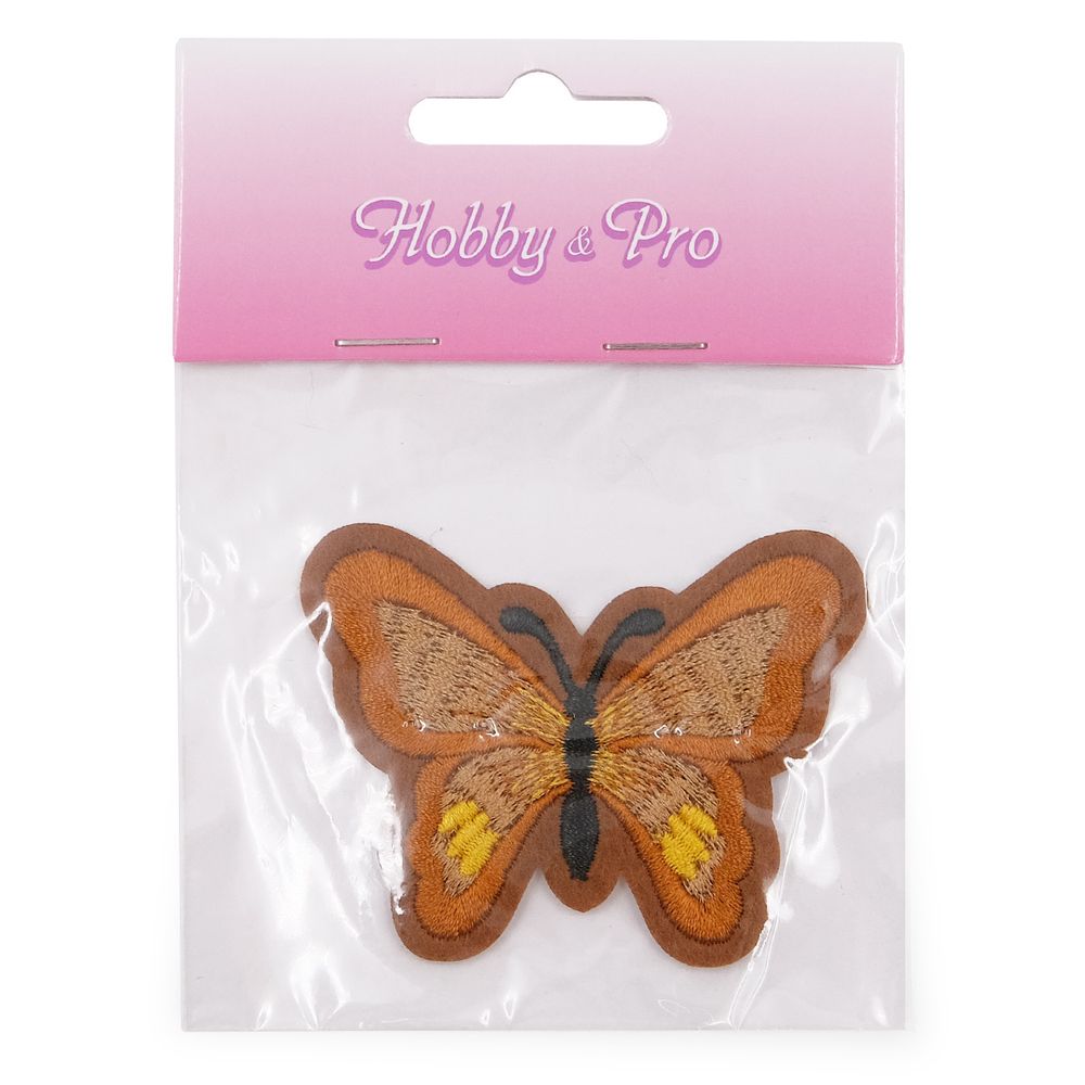 Термоаппликация Бабочка, 5.4х7см, Hobby&Pro (коричневый)