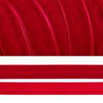 Лента бархатная (тесьма) 20.0 мм / 20±1 метров, LB2042 нейлон т.красный