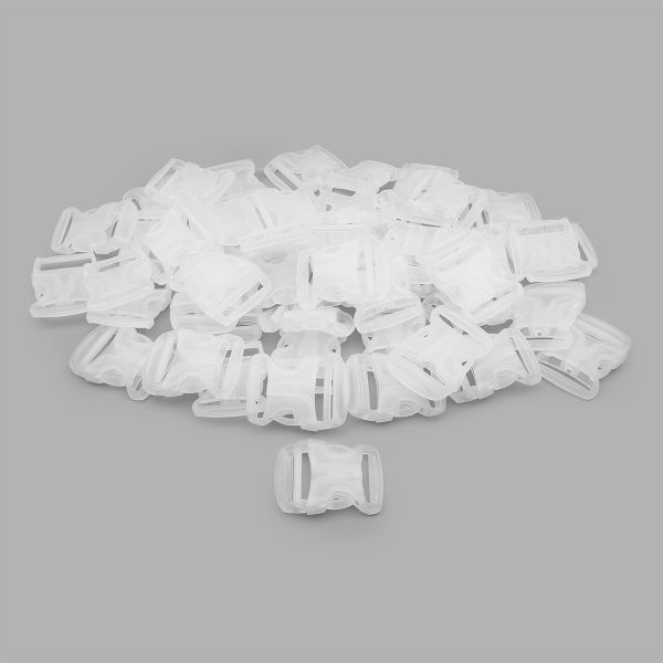 Фастекс (пряжка трезубец) пластик 30 мм, 50 шт, прозрачный