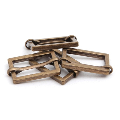 Рамка регулировочная металл литая с подвижной планкой 20 мм /25х17 мм, ⌀2.5 мм/, бронза, 4 шт