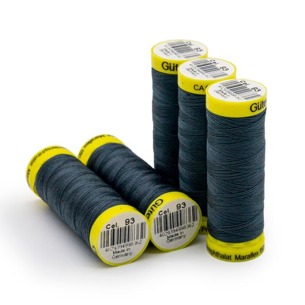 Нитки для трикотажа Gutermann Maraflex, 150м, 093 аспидно-серый, 5 катушек