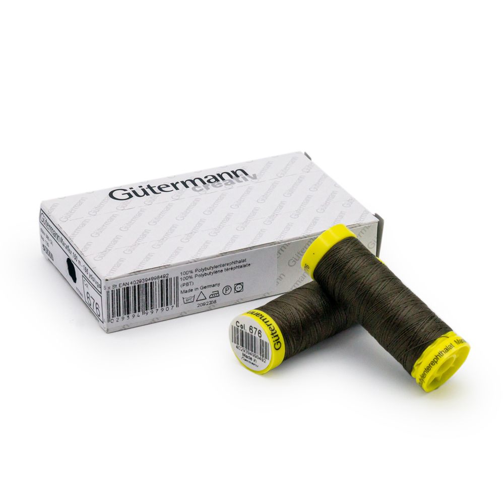 Нитки для трикотажа Gutermann Maraflex, 150м, 676 св.хаки, 5 катушек