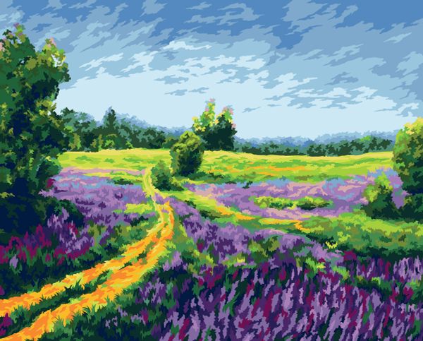 Картина по номерам Фрея PNB/PL-151, Цветущее поле, 50х40 см