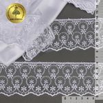 Кружево на сетке 60 мм, диз. 861, цв.01 белый, уп. 9 м, Kruzhevo