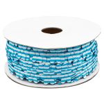 Лента фигурная Цветочки, 18.0 мм / 25 м (03 синий/белый), YH114