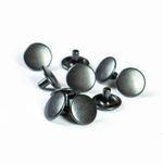 Часть кнопки Дельта (O-образная) ⌀15 мм (A-часть), 01505 кольц., цв.черный мет, 100 шт