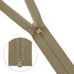 Молния трактор Arta Т6 (6 мм) 1 зам., разъем., 40 см, (2076), A342 фисташковый, НОВЫЙ МАТОВЫЙ ЗАМОК, уп.5 штук