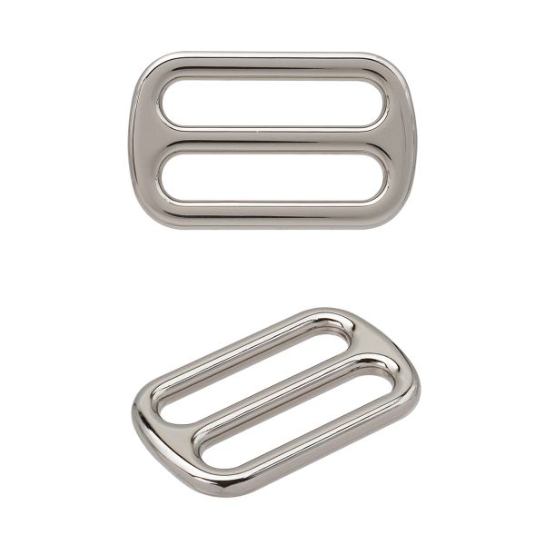 Пряжка регулировочная металл литая 20.0 мм (26х16мм), никель, МВ2342, 6 шт