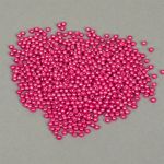 Бусины пластик (перламутр) ⌀4 мм, цв.014 малина, уп.50г (1500 шт), Magic4Hobby