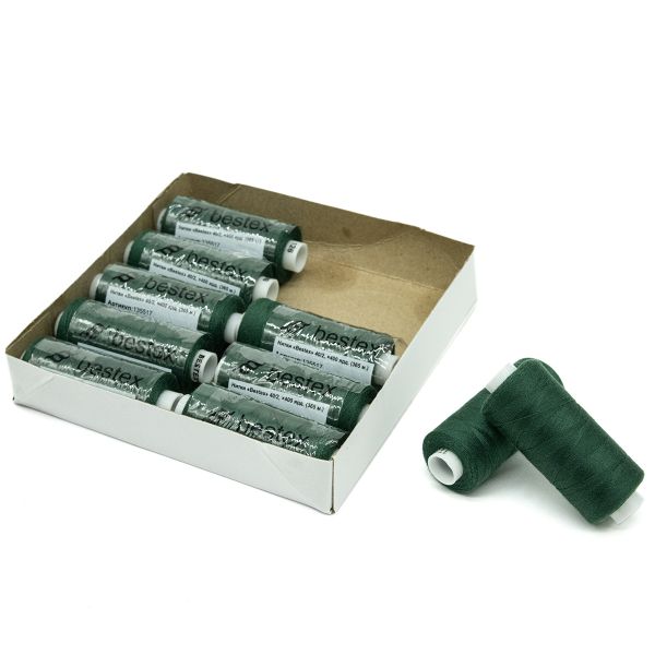 Нитки швейные бытовые Bestex 40/2, 365 м (400 ярд) / 10 кат., 126 лесной зеленый