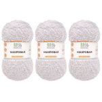 Пряжа Вязь Махровая / уп.3 мот. по 100 г, 420 м, 901 серый