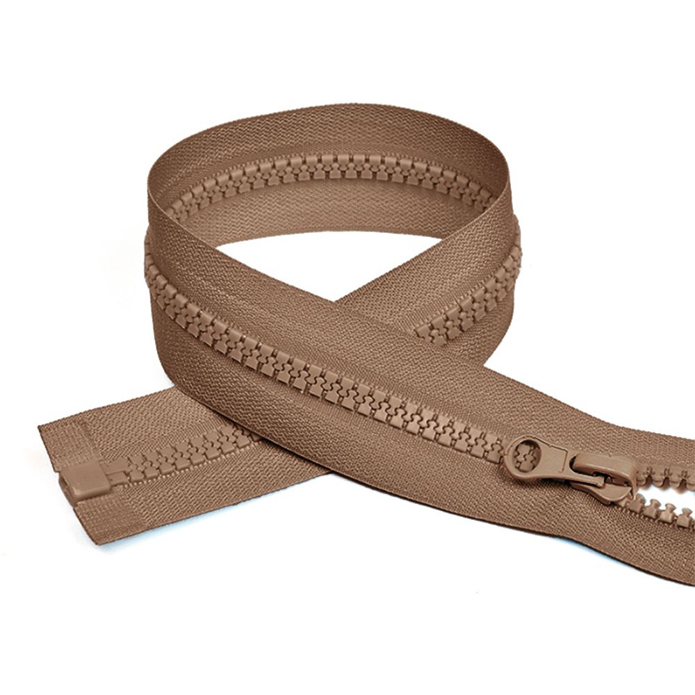 Молния трактор Т5 (5 мм) 1 зам., разъем., 60 см, усил.звено, цв.F296 т.бежевый уп.10 шт Молния трактор Т5 (5 мм) 1 зам., разъем., 60 см, усил.звено, цв.F296 т.бежевый уп.10 шт