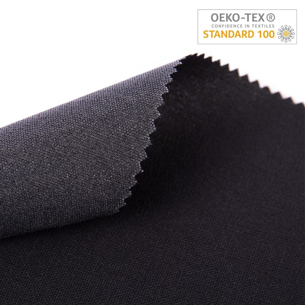 Дублерин воротничковый (сорочечный) сплошной 210 г/м², 112 см / рул. 50 метров, черный, G-154sc Gamma