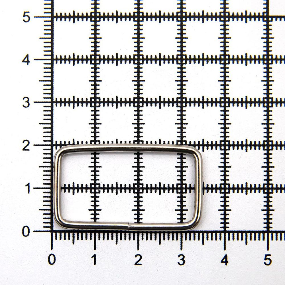 Рамка прямоугольная металл 31х15х2 мм (никель), 100 шт