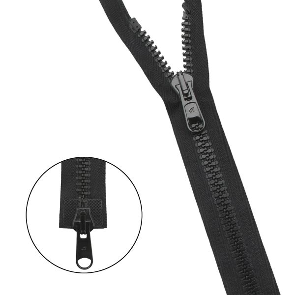 Молния трактор Arta Т8 (8 мм) 2 зам., разъем., 120 см, цв. 077 черный, уп.5 шт