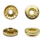 Часть кнопки Альфа (S-образная) ⌀11.5 мм (B-часть), 5 золото (B-часть), 100 шт, BIG