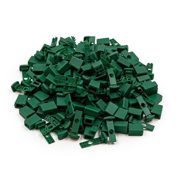 Наконечник для шнура пластик 17х11 мм, ПП, т.зеленый, 100 шт