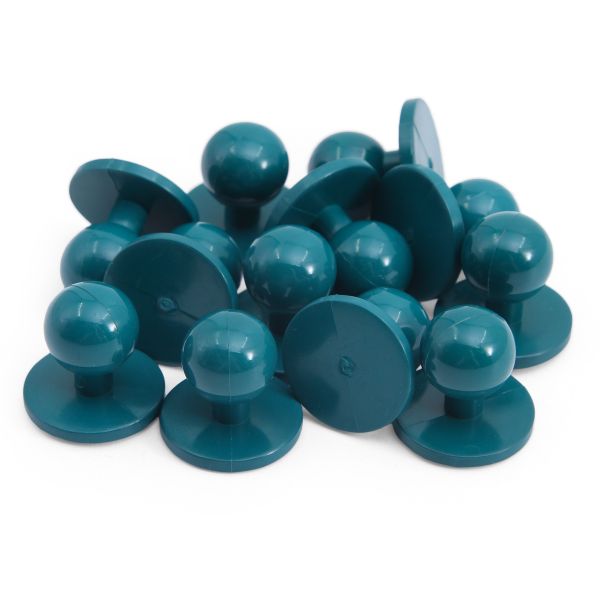 Пуговицы Пукли для поварских курток 12 шт, 10мм (d основания=18мм, h=16мм) (зеленый)