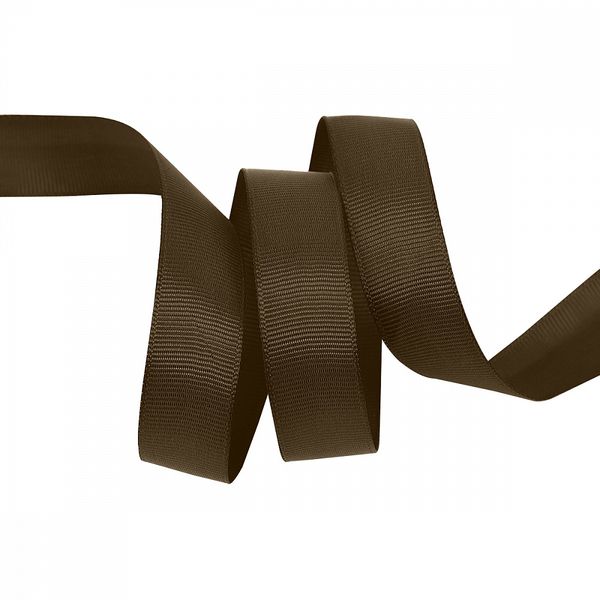 Лента репсовая (в рубчик) 20.0 мм / 22.8±1 метра, 814 коричневый, Magic4Hobby