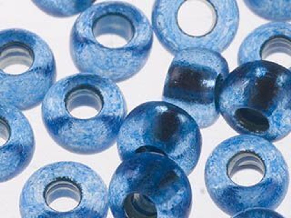 Бисер Preciosa прозрачный цветной с серебр. центром 10/0 (2.3 мм), 50 г, цв. 08236