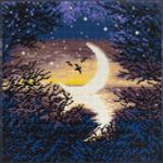 Кристальная (алмазная) мозаика Фрея ALPD-221, на подрамнике, Луна, 30х30 см