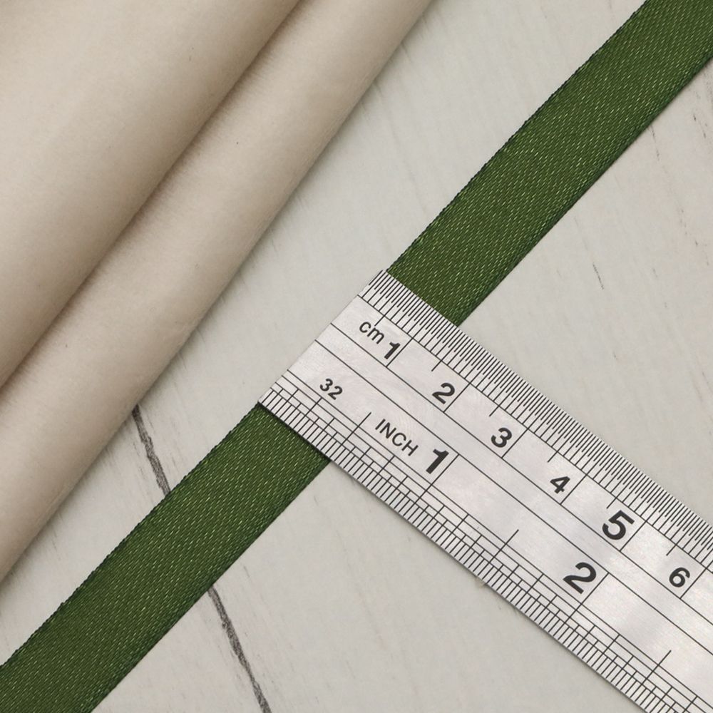 Лента атласная 1-сторонняя 12.0 мм / 22.86±1 метров, 105 т.оливковый, Globus