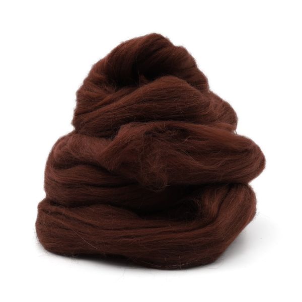 Шерсть для валяния полутонкая 100%, 100 гр. (251 коричневый)