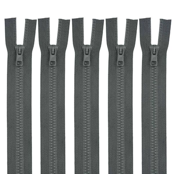 Молния трактор Arta Т6 (6 мм) 2 зам., разъем., 90 см, цв. 123 графит, уп.5 шт